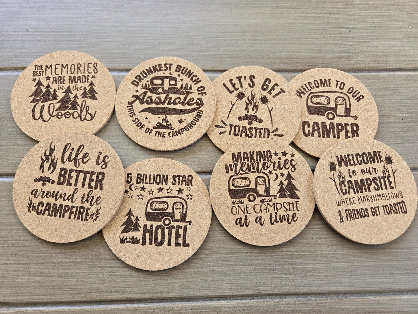 8 Pack of RV Camping Coasters