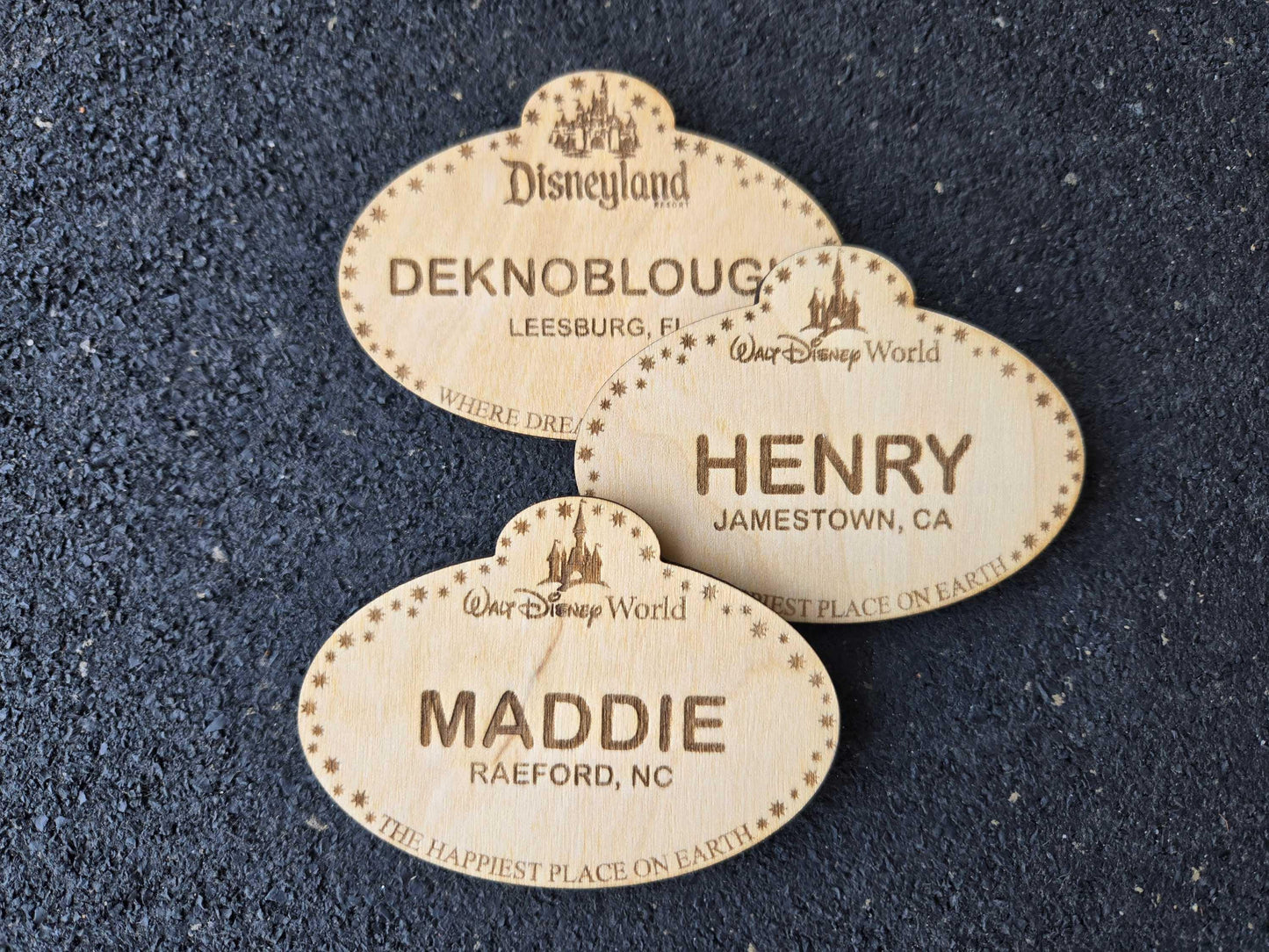 Disney Name Badge Magnets, Personalized Disney World or Disneyland