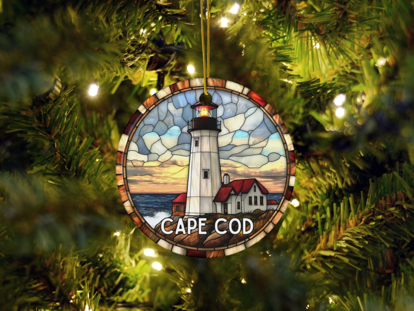 Cape Cod Faux Glass Style Ornament