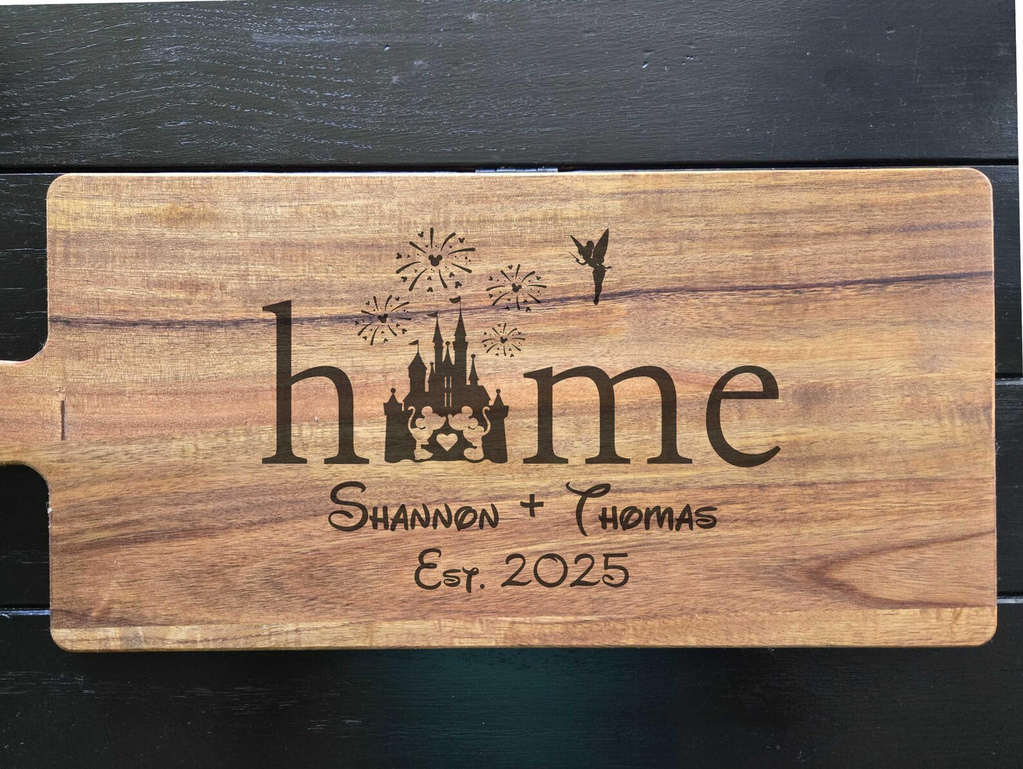 Engraved Mickey & Minnie Cutting or Charcuterie Board