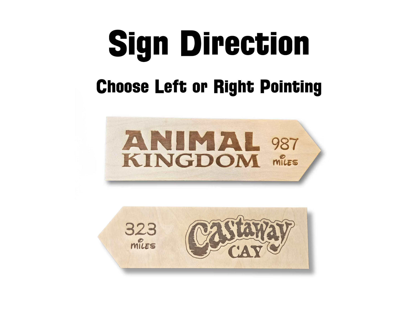 Mileage to Castaway Cay Sign - Directional Arrow Sign With Mileage to Disney Cruise Line Island in Bahamas