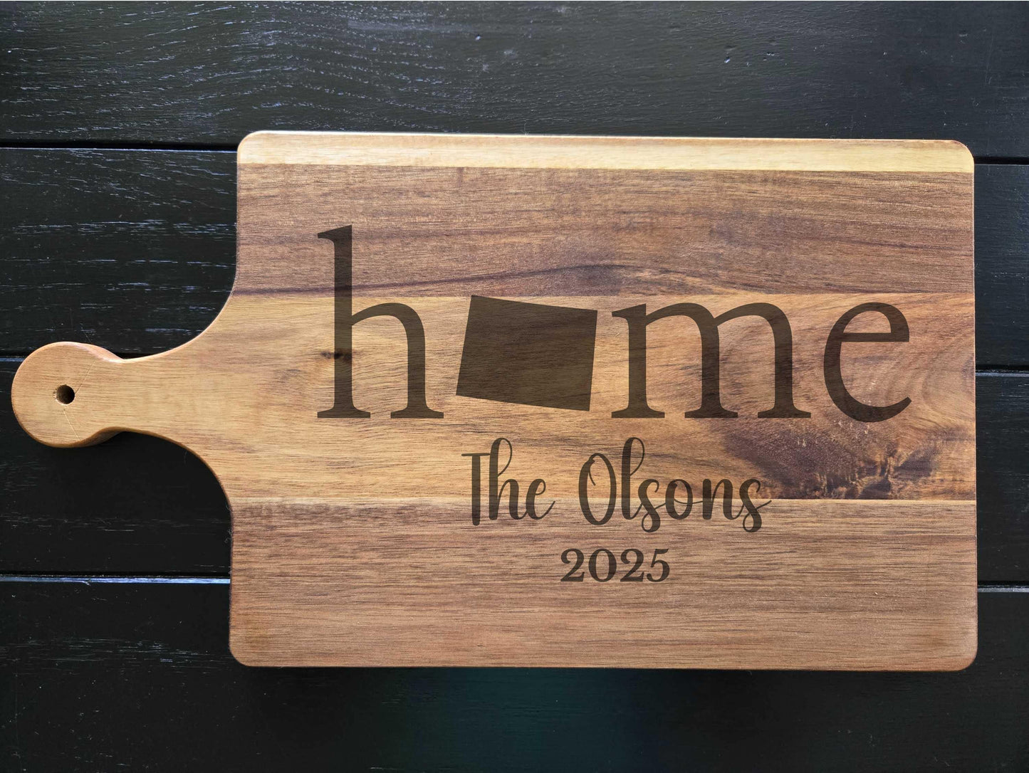 Personalized Wyoming Wood Charcuterie or Cutting Board