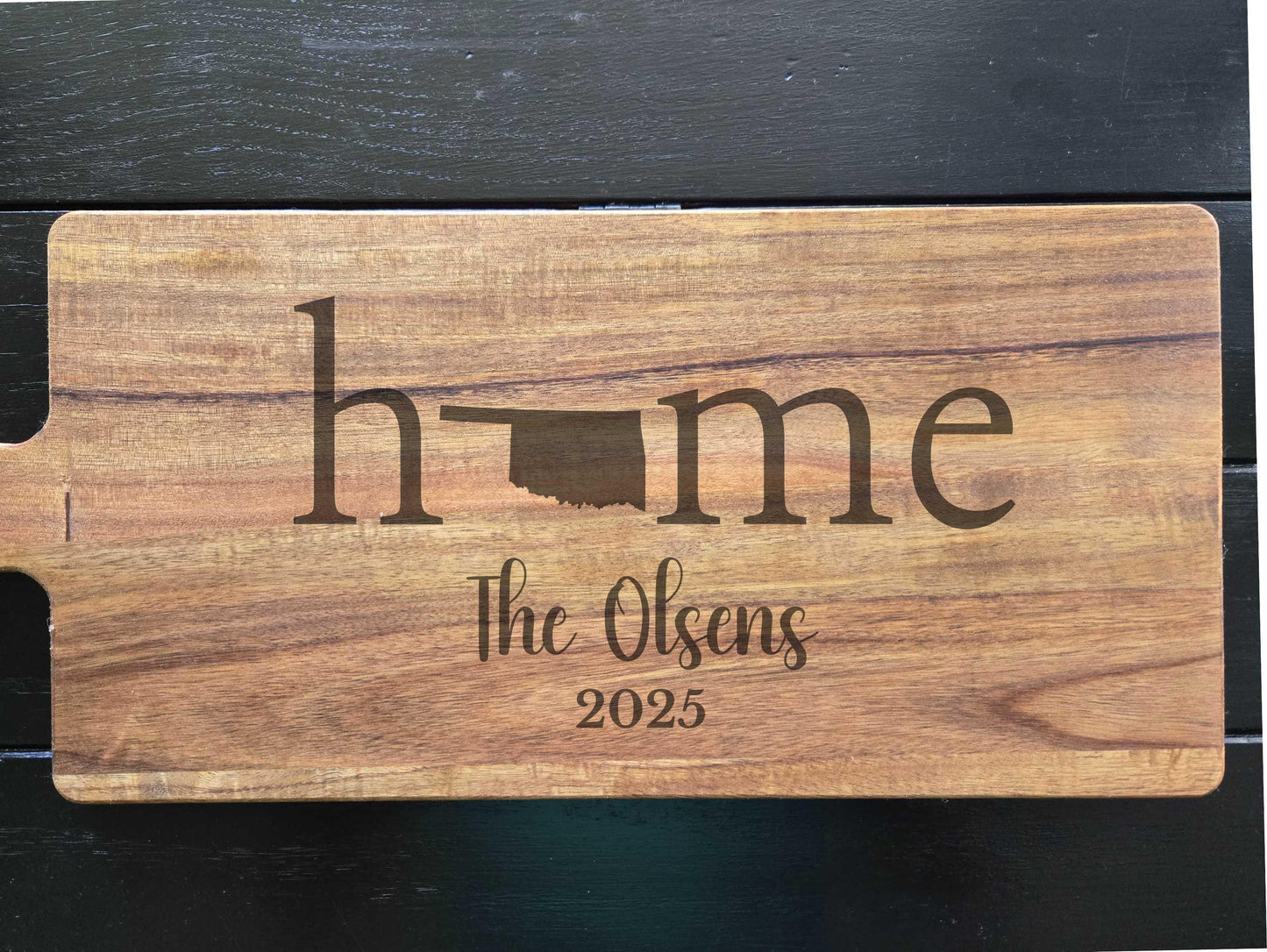 Personalized Oklahoma Wood Charcuterie or Cutting Board
