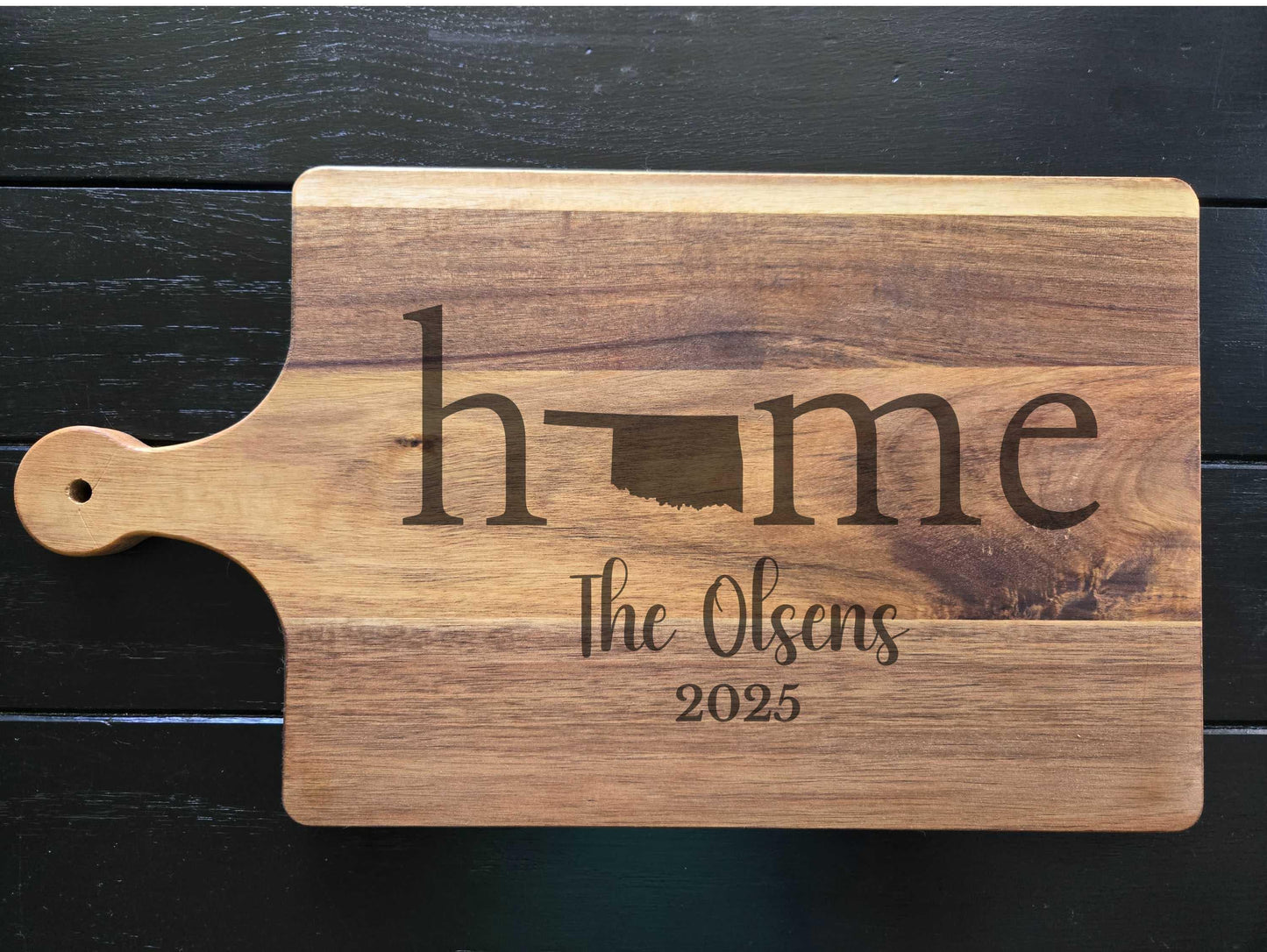 Personalized Oklahoma Wood Charcuterie or Cutting Board