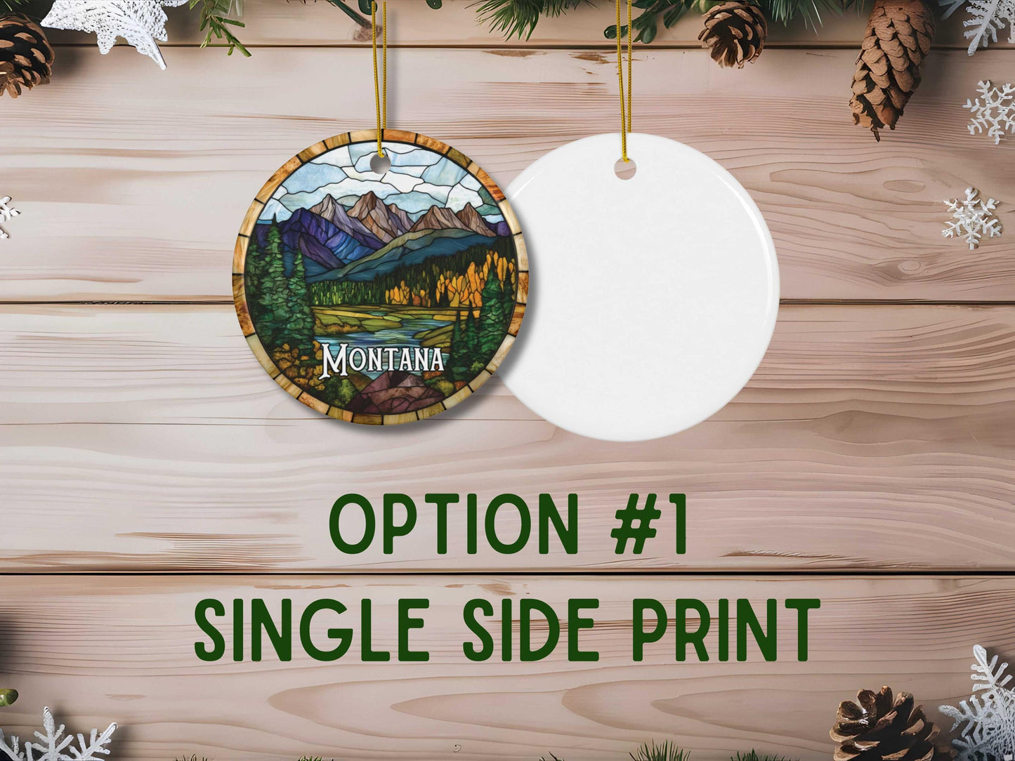 Montana Faux Stained Glass Ornament