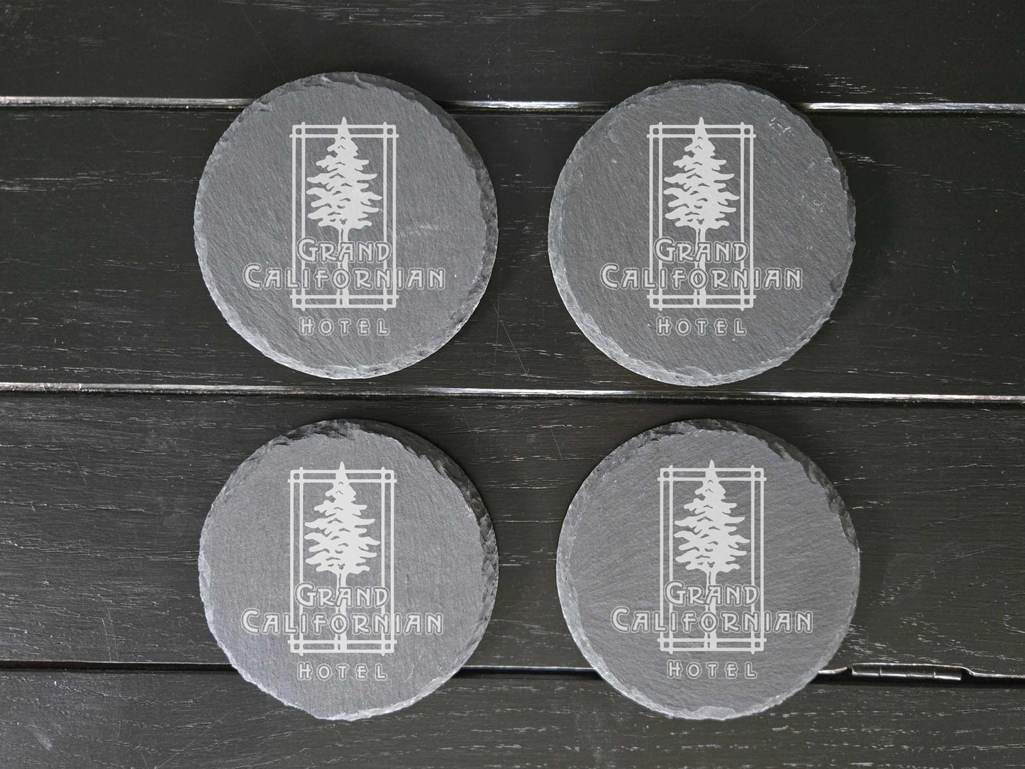 Grand Californian Hotel Stone Drink Coasters, Set of 4