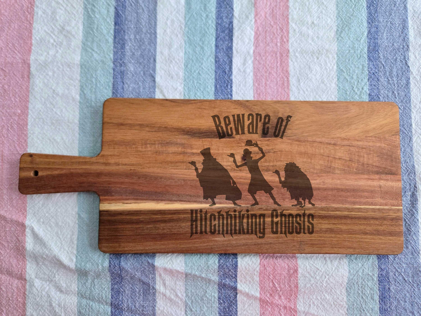 Hitchhiking Ghosts Cutting Board, Engraved Haunted Mansion Gift