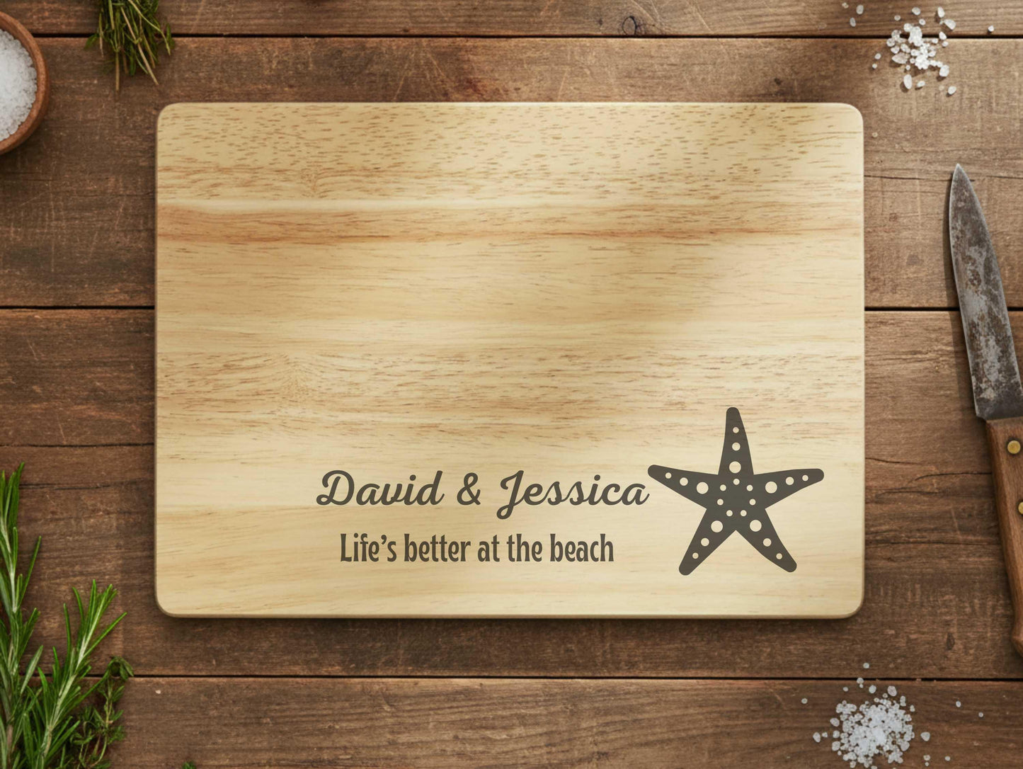 Starfish Beach Themed Cutting Board