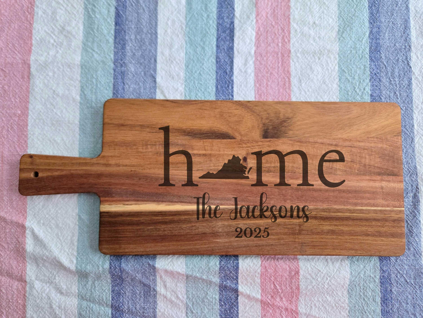 Personalized Virginia Wood Charcuterie or Cutting Board