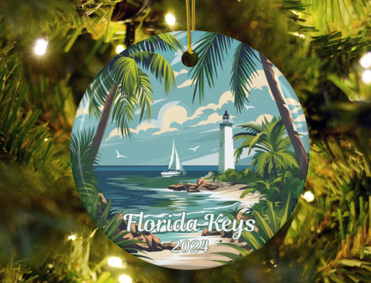 Florida Keys Personalized Christmas Ornament