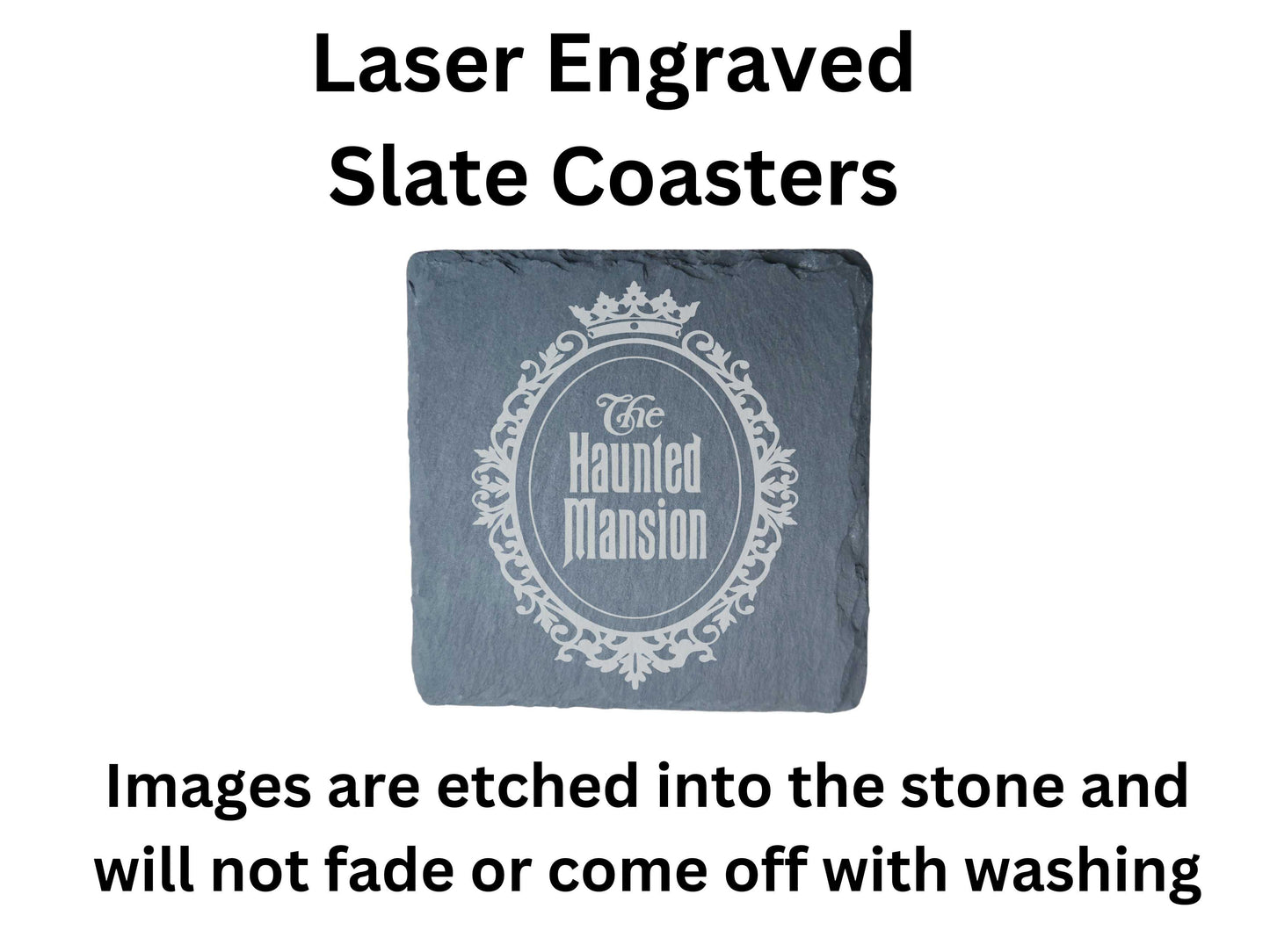 Haunted Mansion Slate Drink Coasters