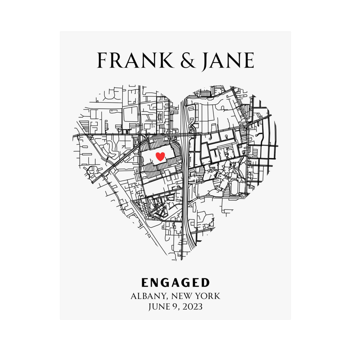 Personalized Engagement Map - Poster Print