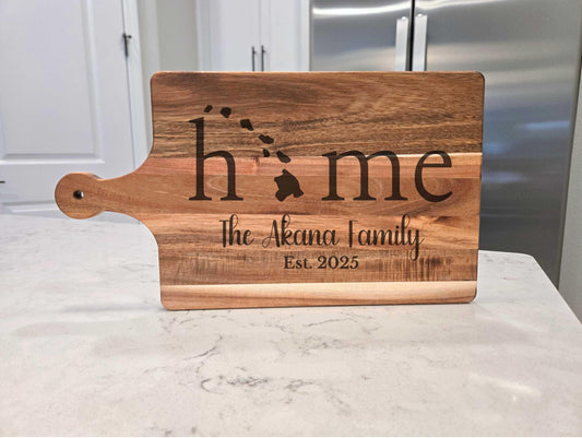 Hawaii Home Wood Cutting Board
