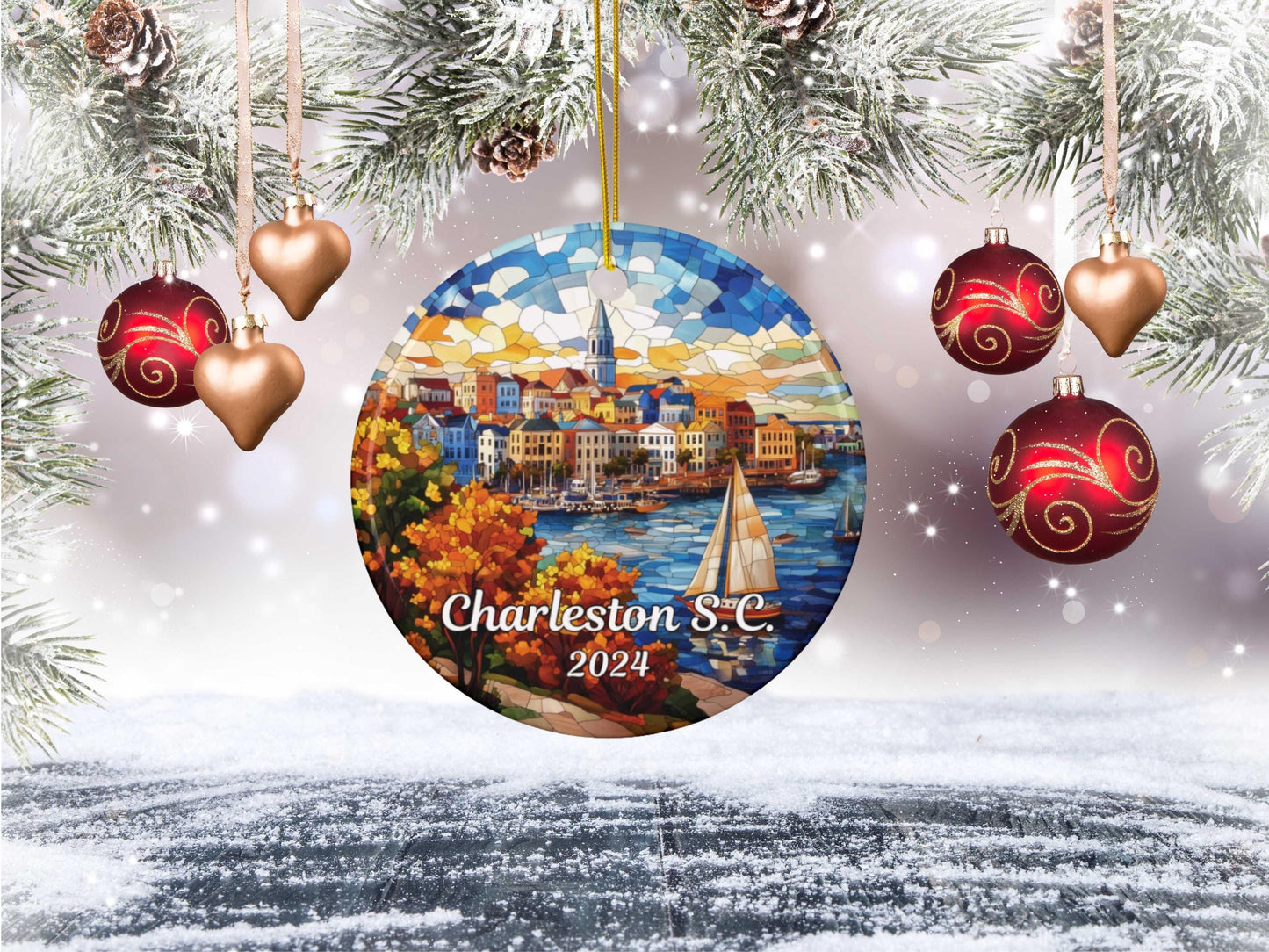 Charleston South Carolina  Christmas Ornament
