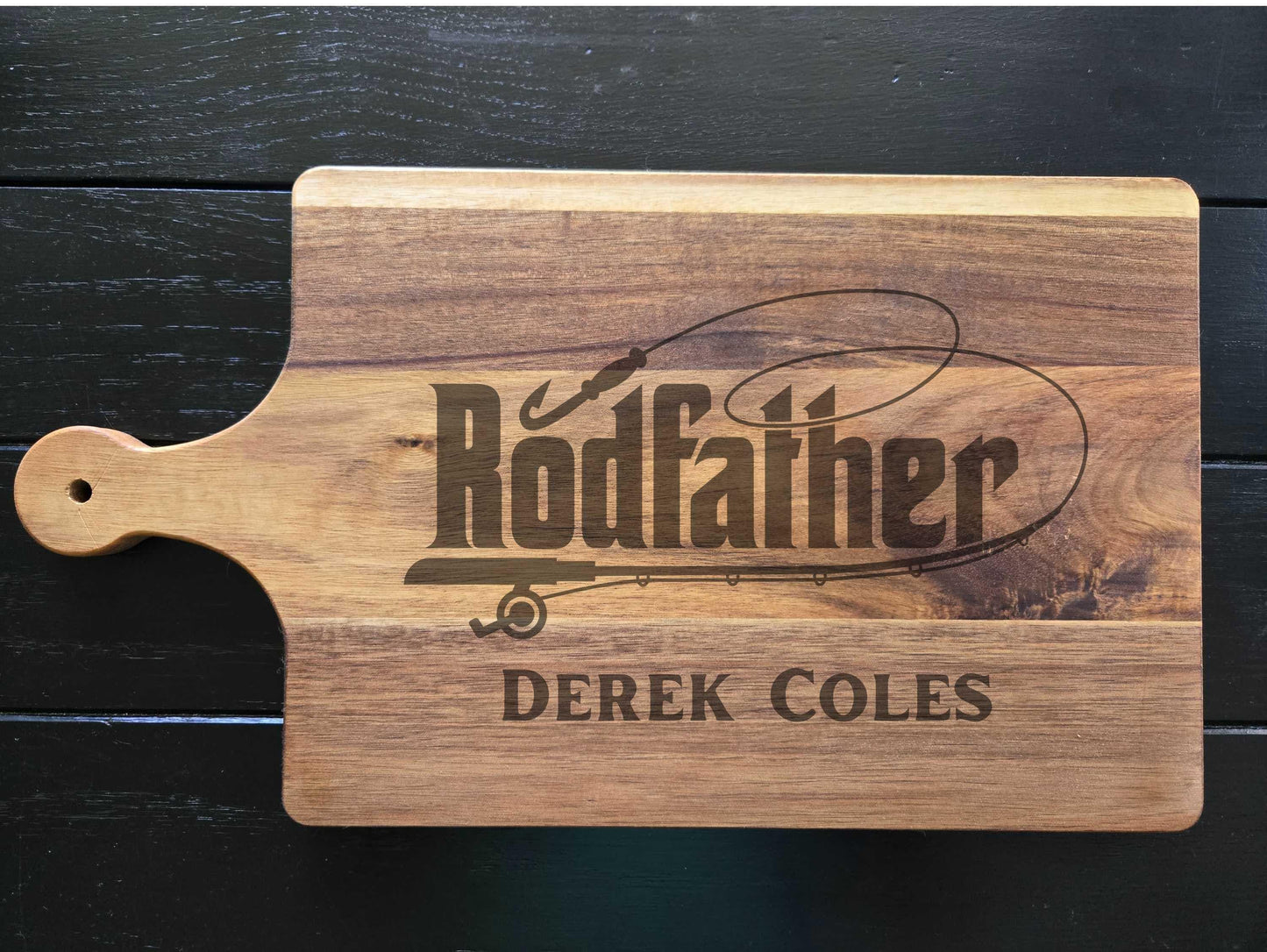 The Rodfather, Personalized Cutting Board Gift For Fisherman