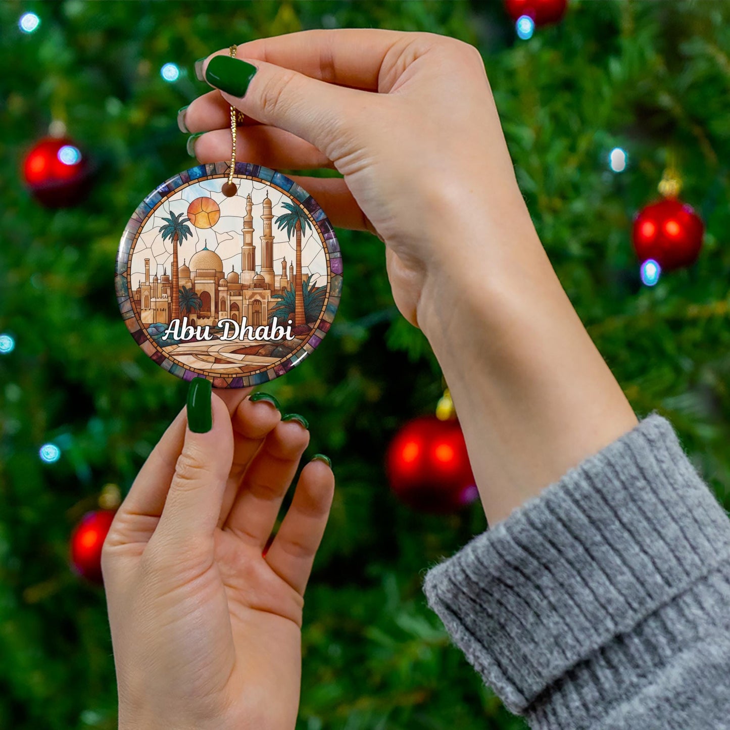 Abu Dhabi Stained Glass Style Ornament