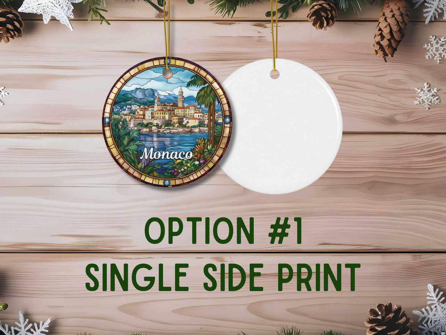 Monaco Stained Glass Style Ornament
