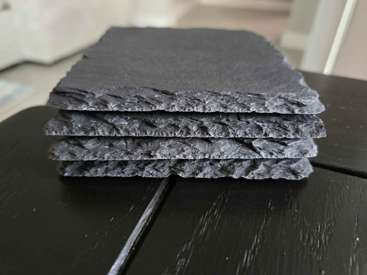 Polynesian Village Resort Engraved Slate Drink Coasters Set