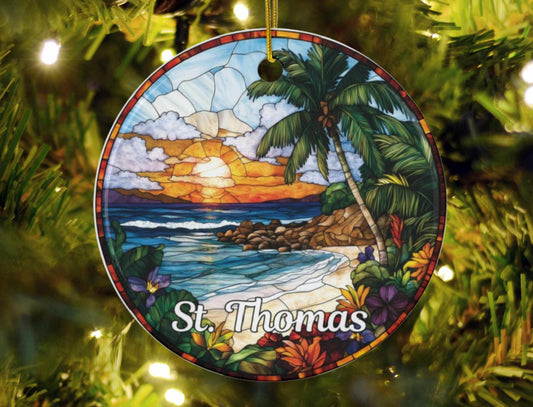 St Thomas US Virgin Islands Faux Stained Glass
