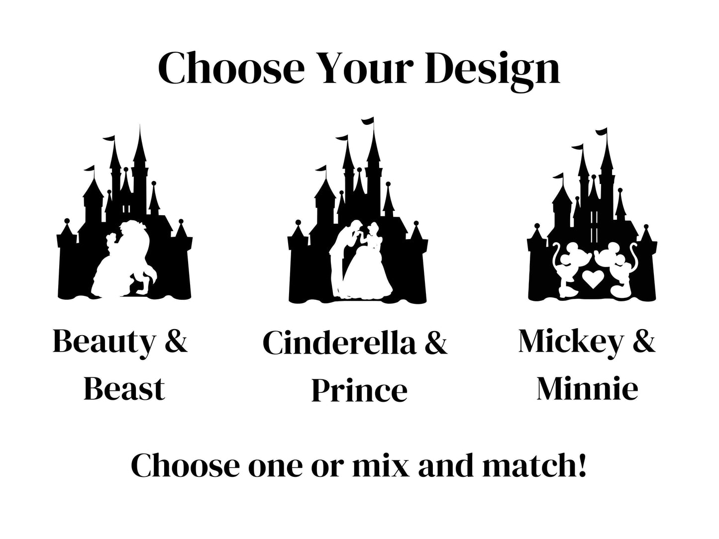 Personalized Disney Couple Mickey & Minnie Drink Coaster Set