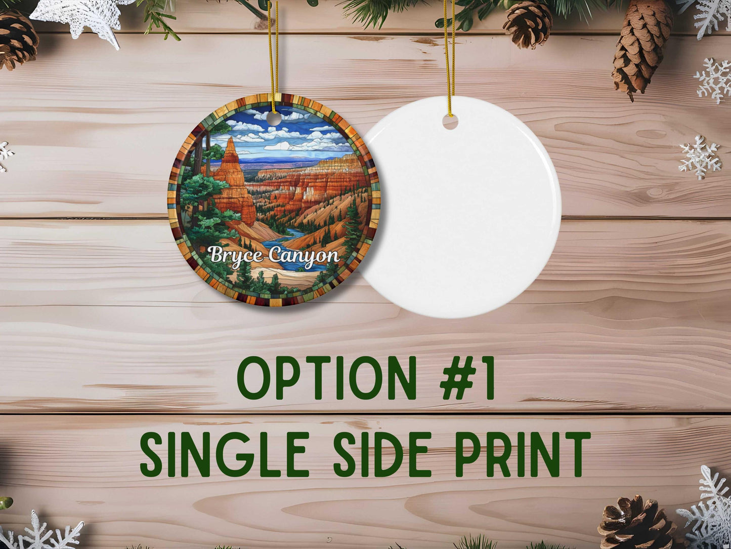 Bryce Canyon Stained Glass Style Christmas Ornament, National Parks Collection