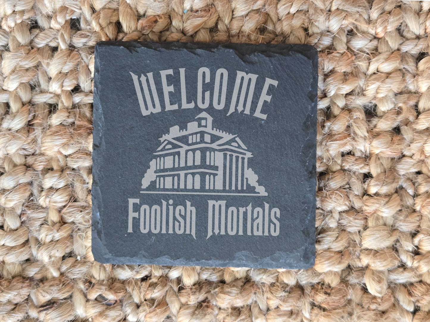 Haunted Mansion Slate Drink Coasters