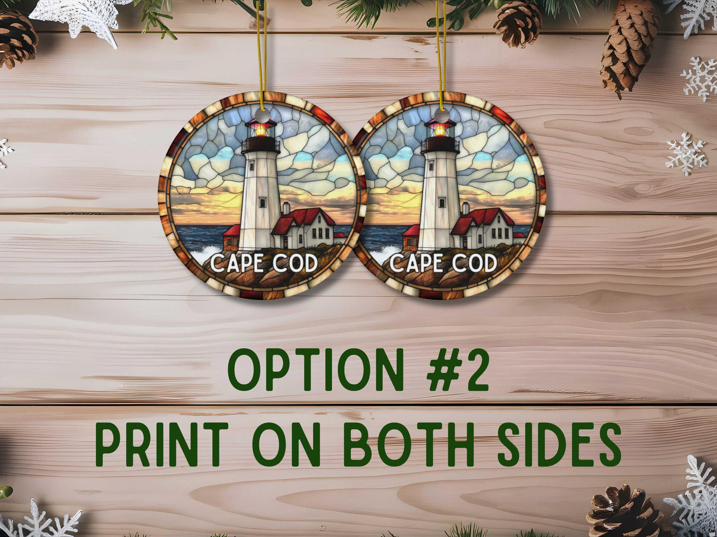 Cape Cod Faux Glass Style Ornament