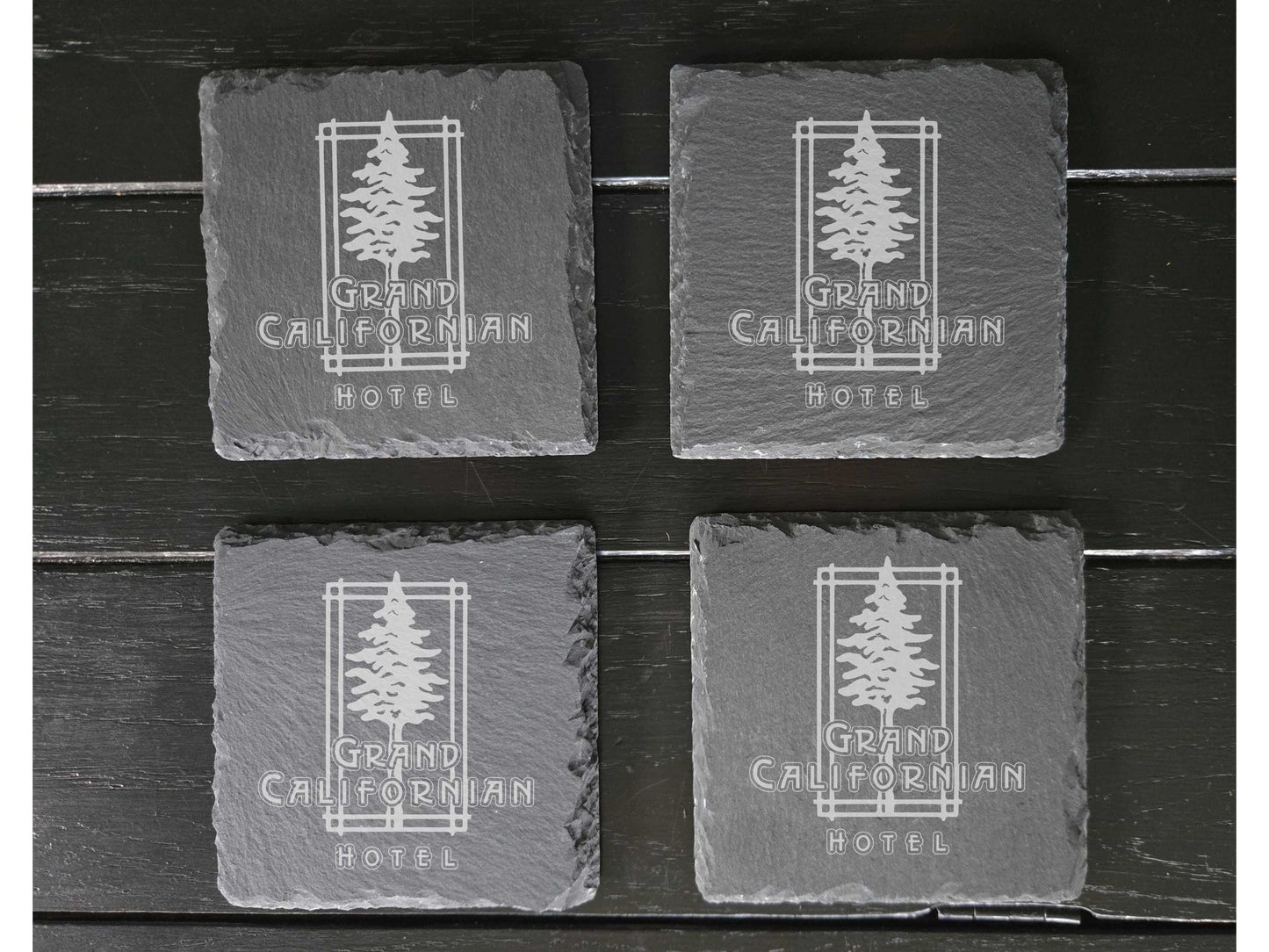 Grand Californian Hotel Stone Drink Coasters, Set of 4