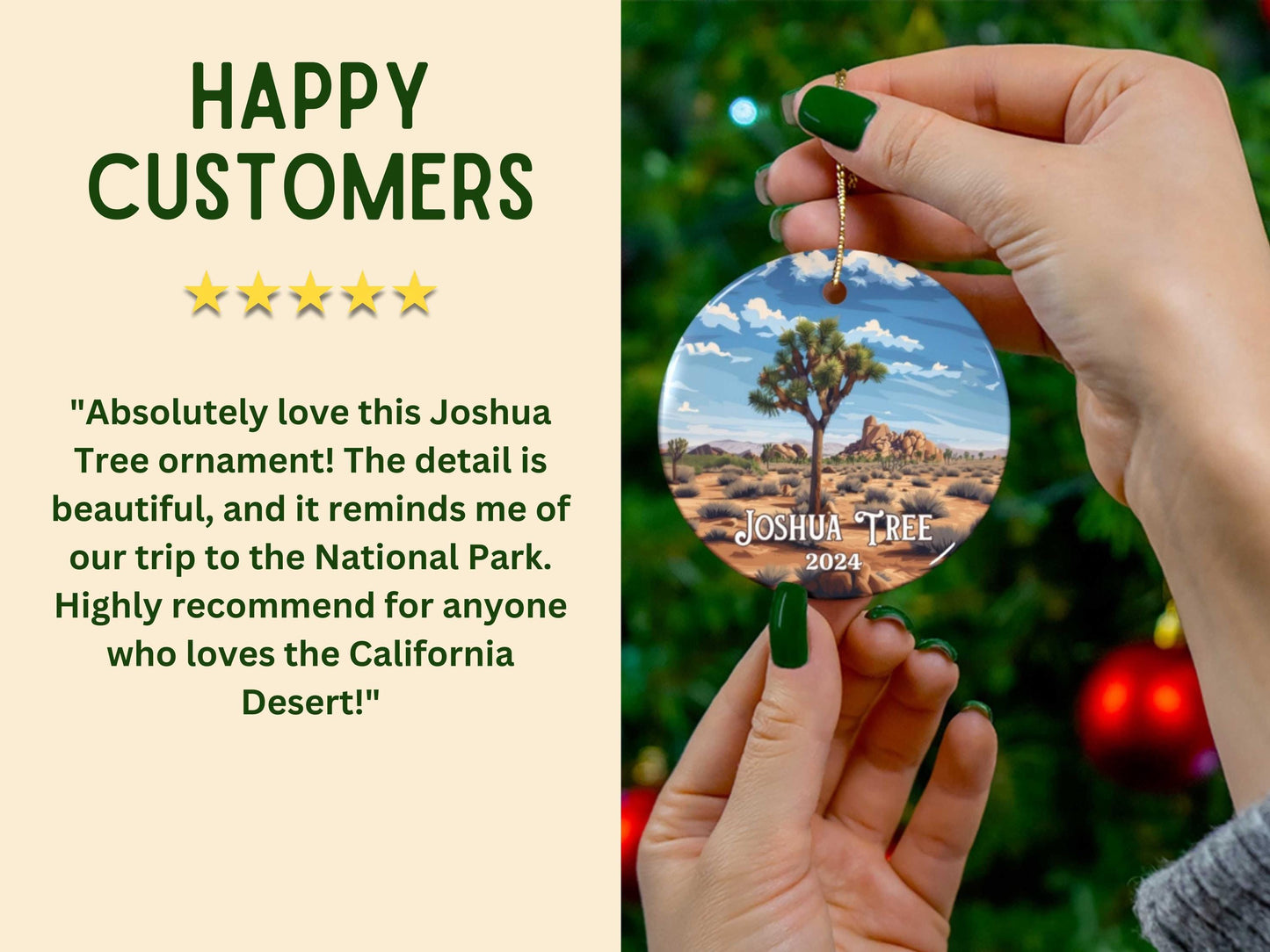 Joshua Tree Illustrated Ornament