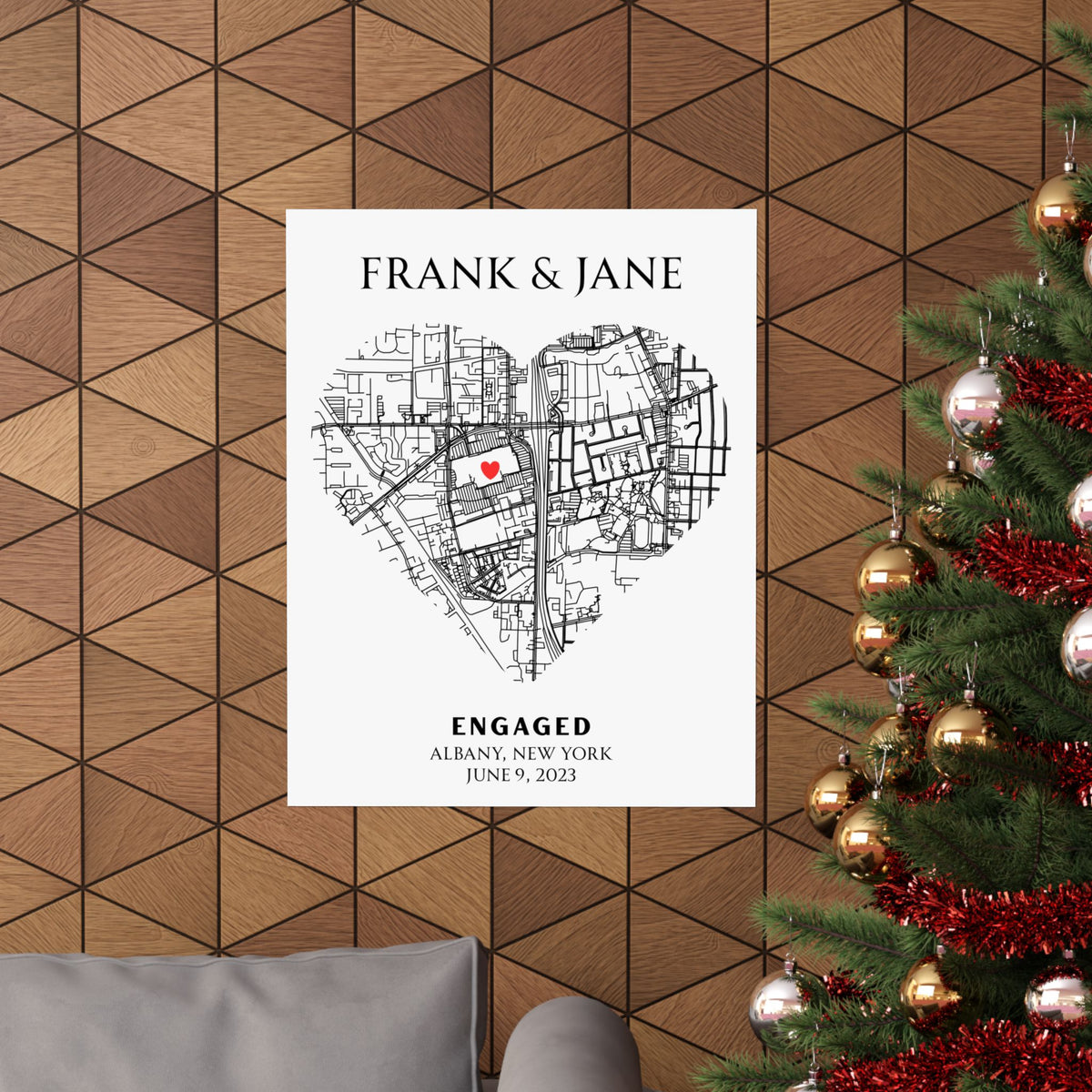 Personalized Engagement Map - Poster Print