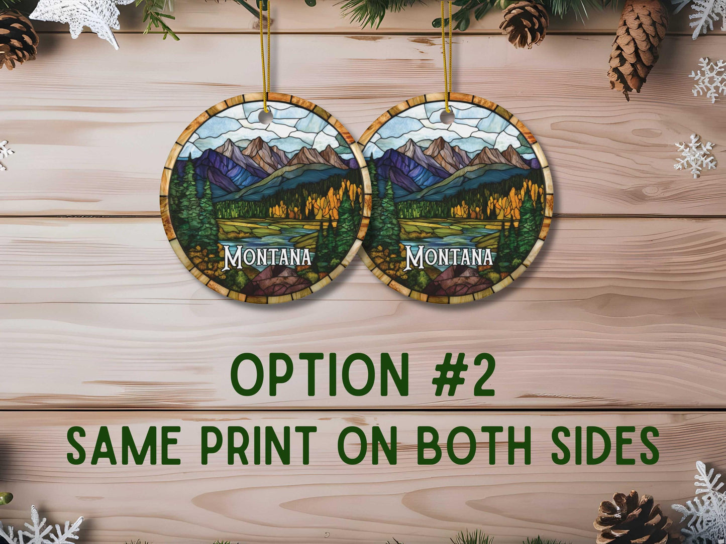 Montana Faux Stained Glass Ornament