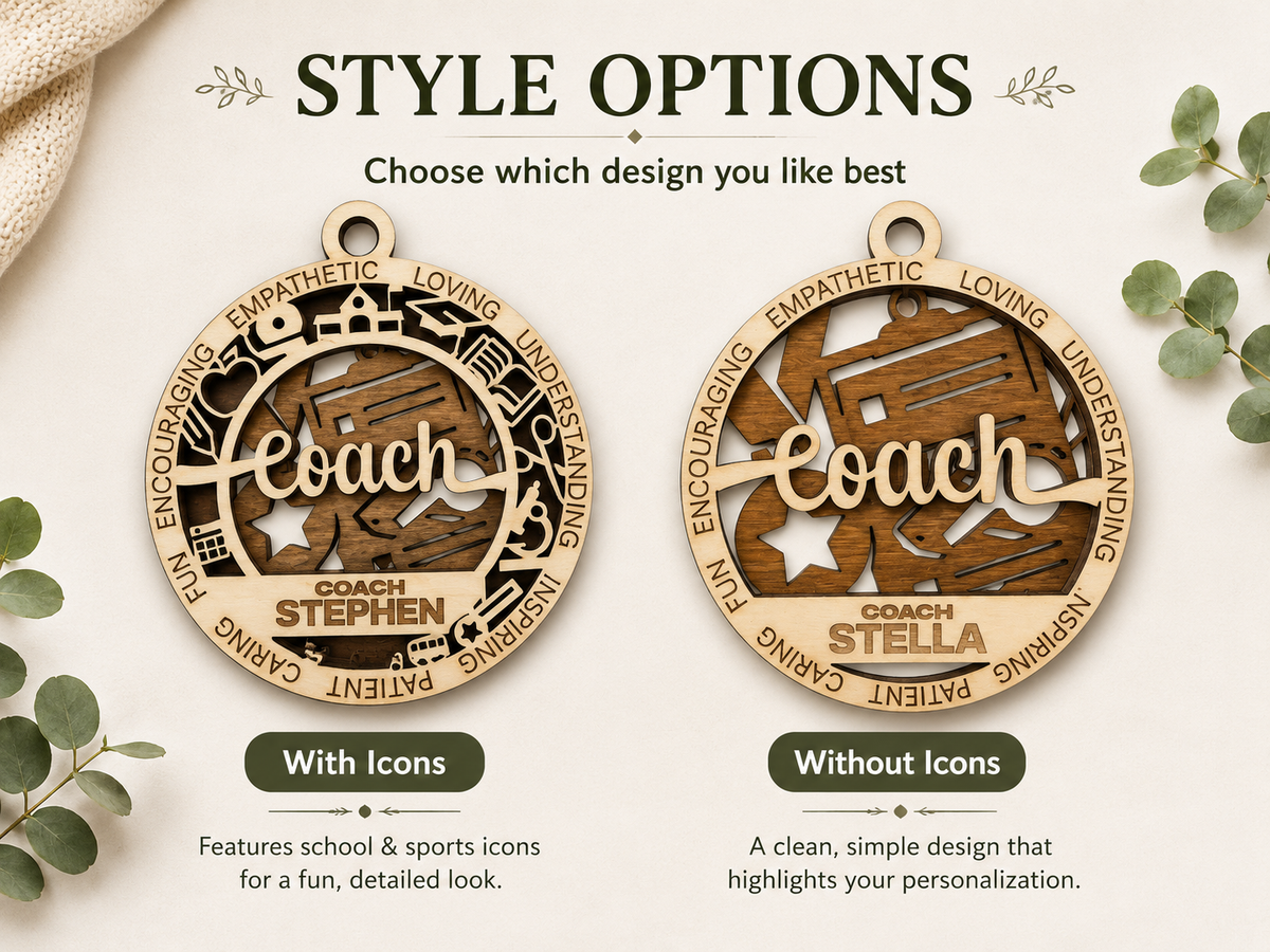 Personalized Coach Ornament