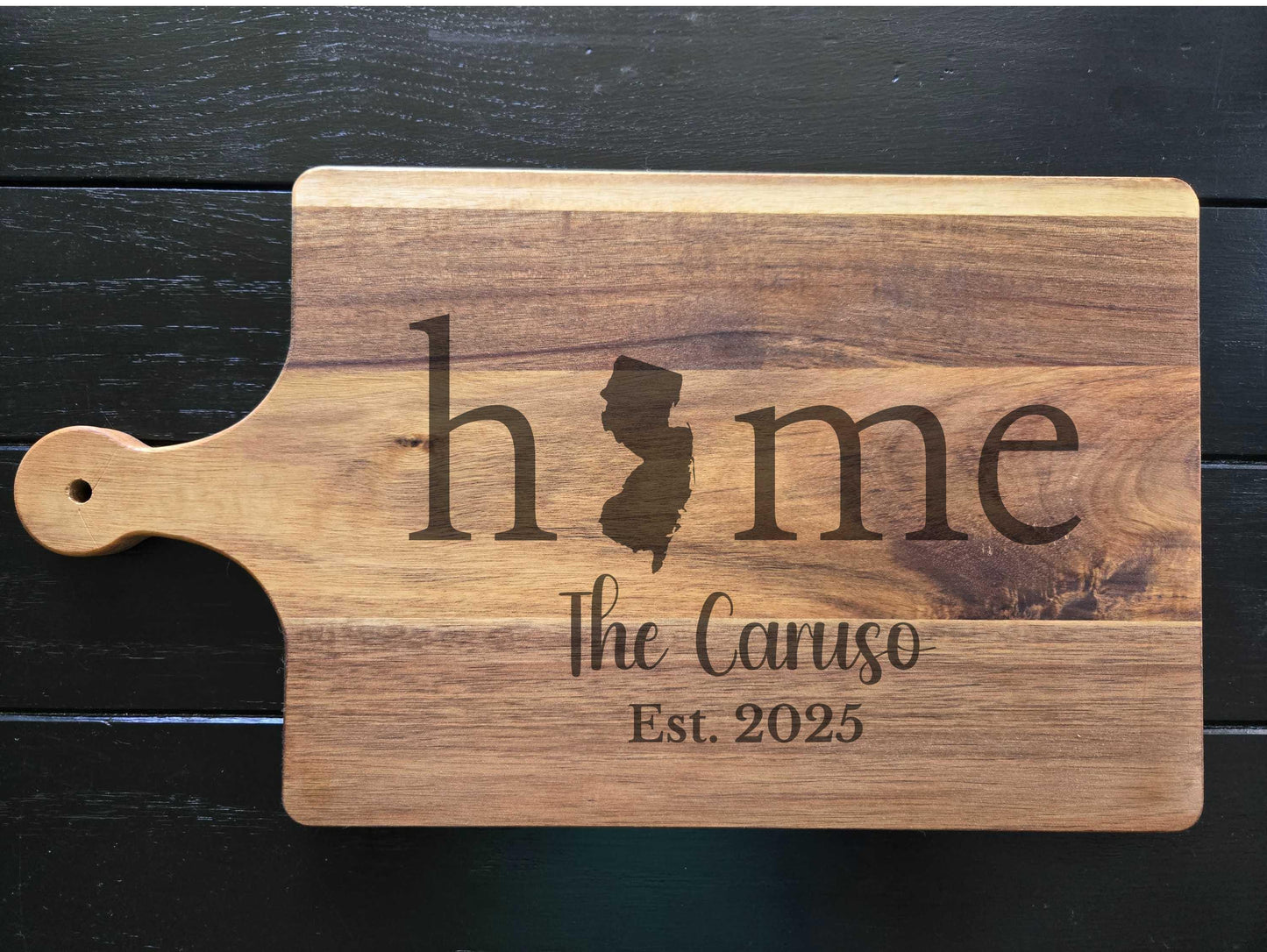 New Jersey Home Cutting Board – Personalized Housewarming Gift