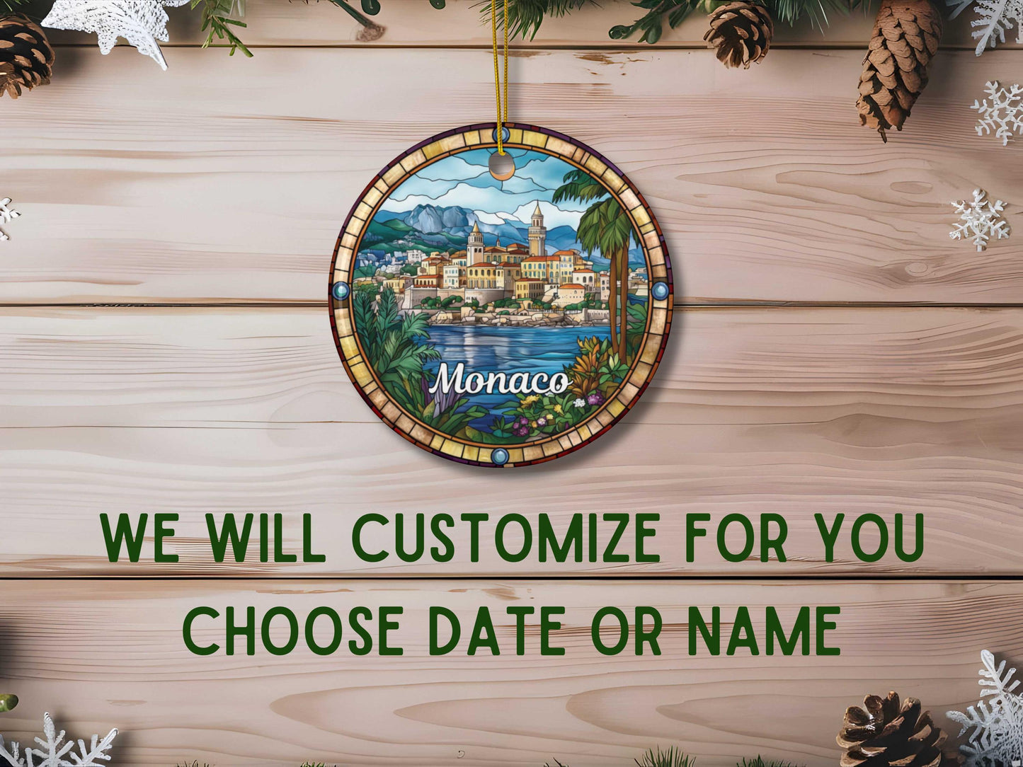 Monaco Stained Glass Style Ornament