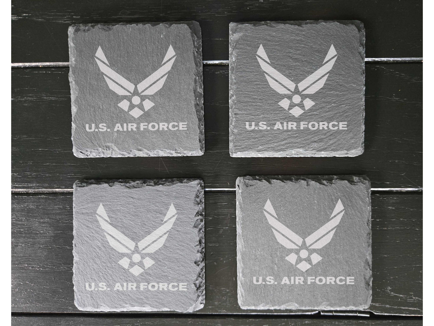 Engraved US Air Force Stone Coasters