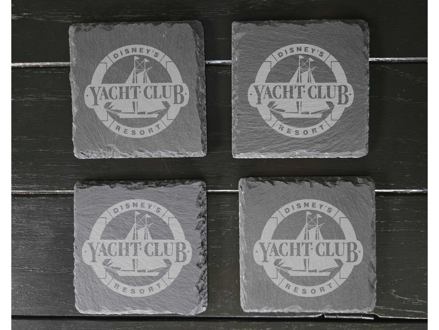 Disney's Yacht Club Resort Stone Drink Coasters, Set of 4