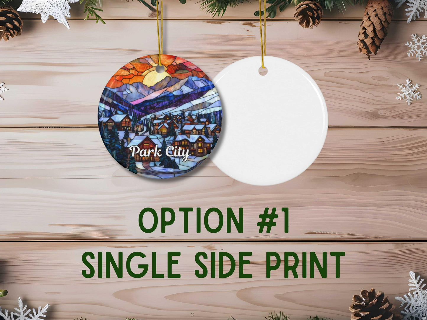 Park City Ski Village Ceramic Ornament