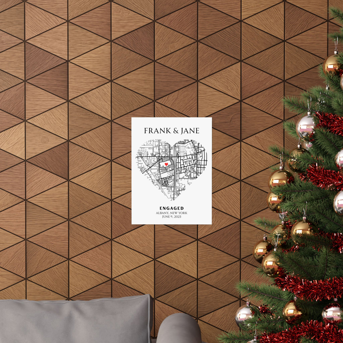 Personalized Engagement Map - Poster Print