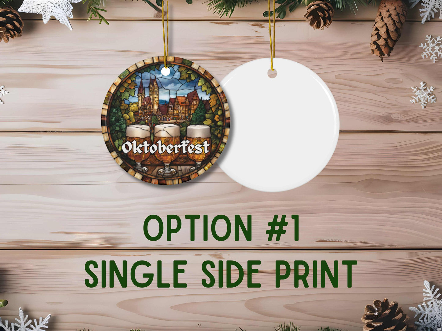 Oktoberfest Faux Stained Glass Ornament