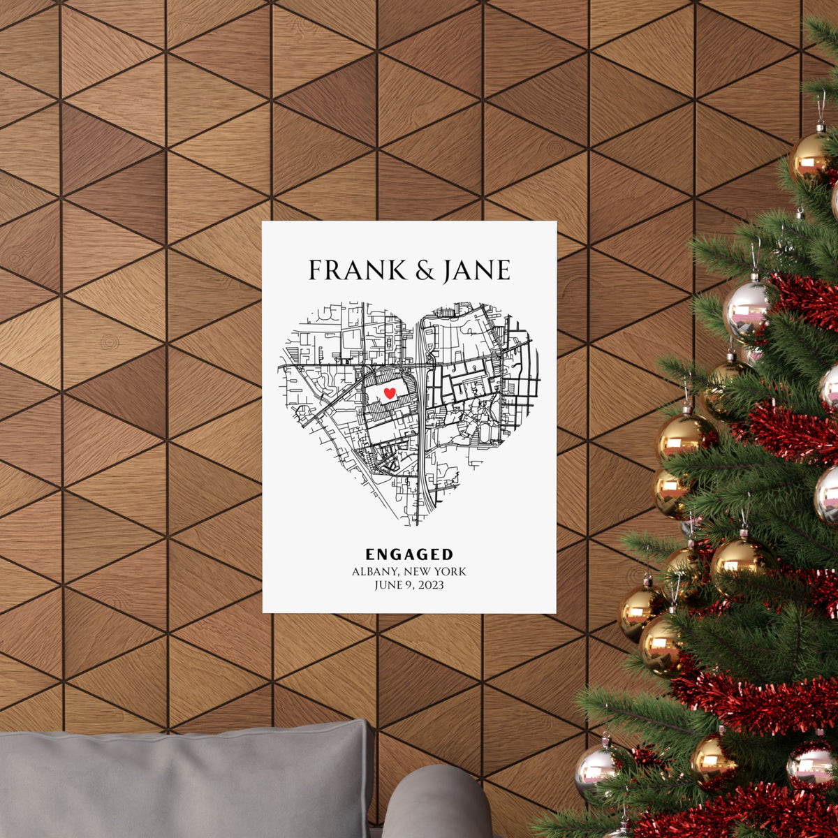 Personalized Engagement Map - Poster Print