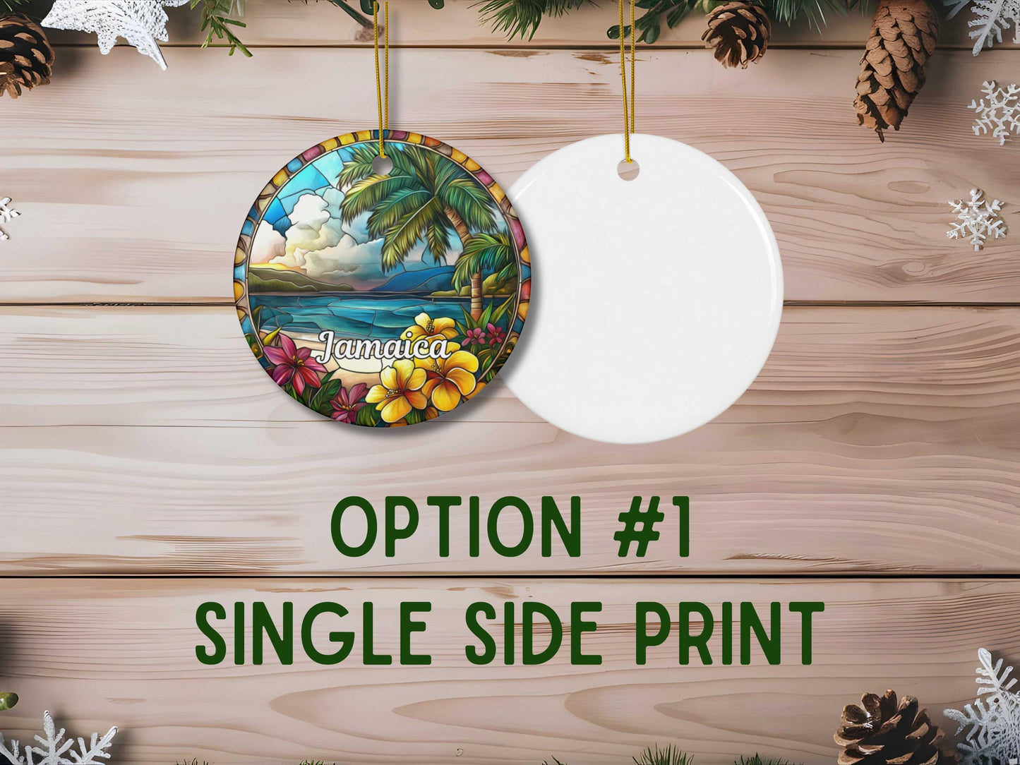 Jamaica Faux Stained Glass Ornament