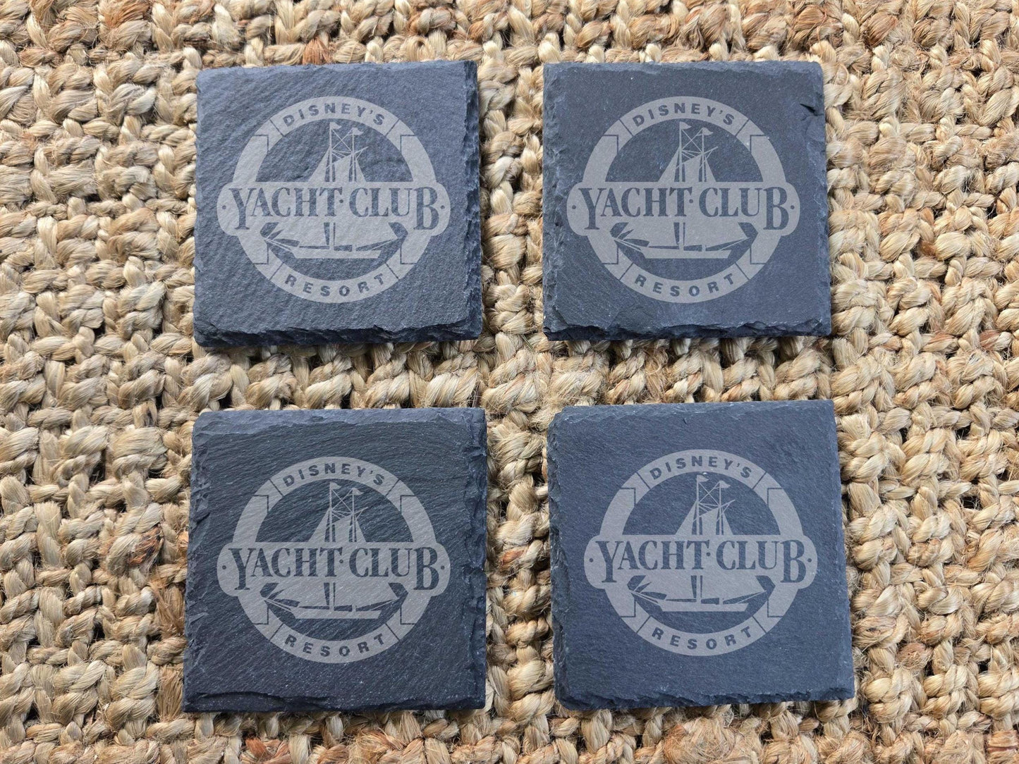 Disney's Yacht Club Resort Stone Drink Coasters, Set of 4