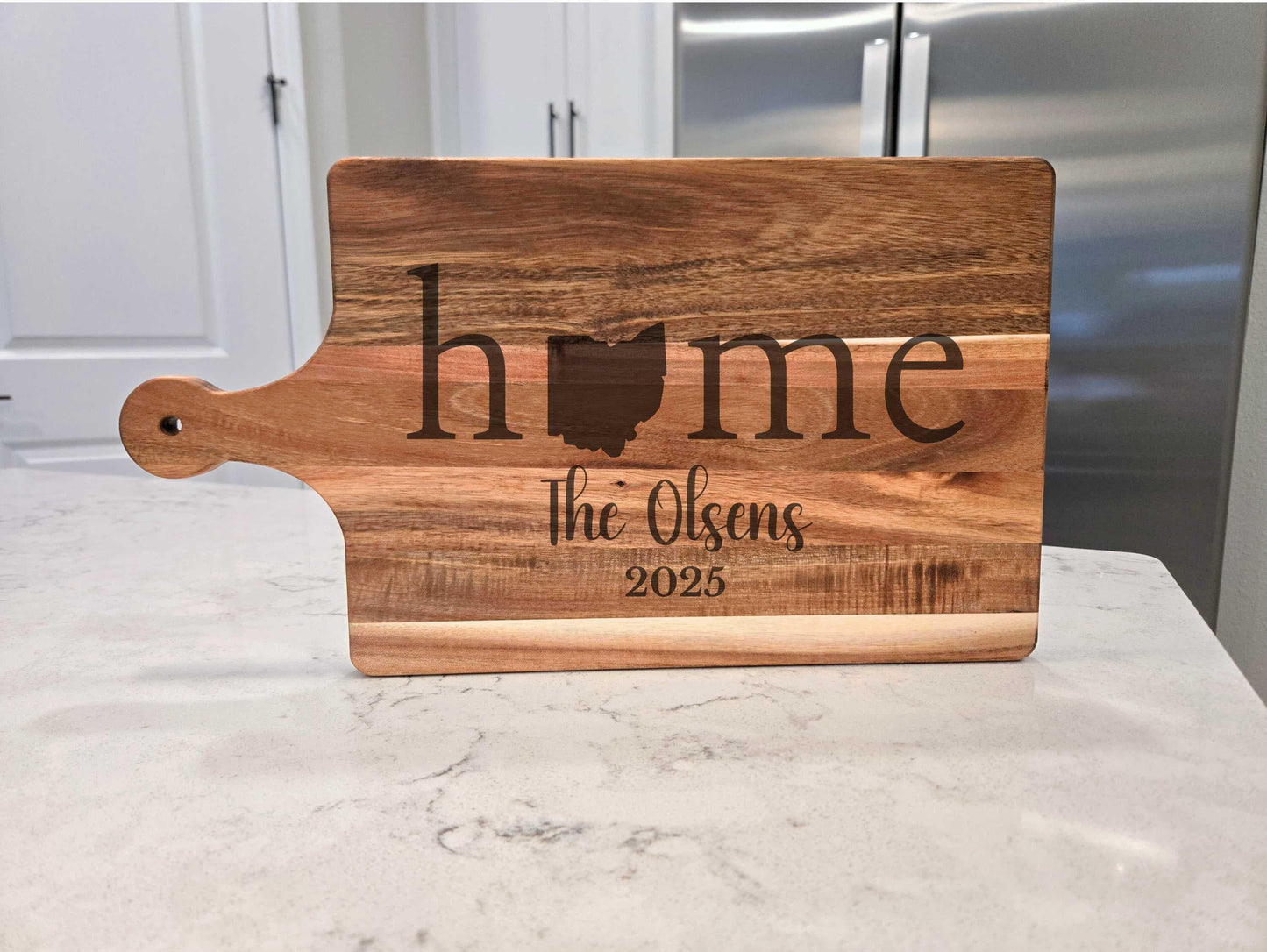 Personalized Ohio Wood Charcuterie or Cutting Board