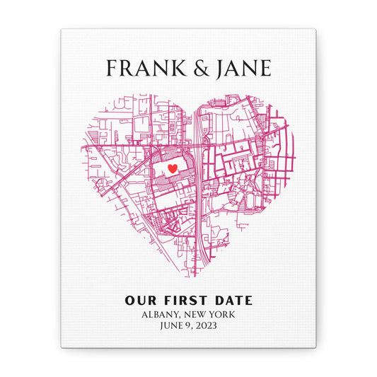 Personalized Engagement Map - Wrapped Canvas