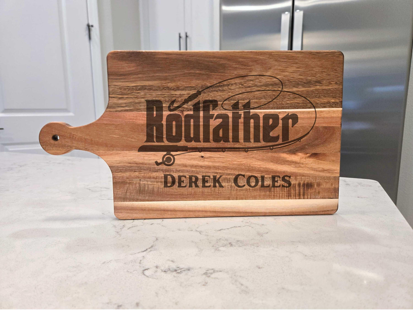 The Rodfather, Personalized Cutting Board Gift For Fisherman
