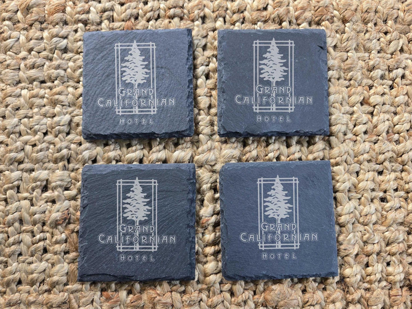 Grand Californian Hotel Stone Drink Coasters, Set of 4