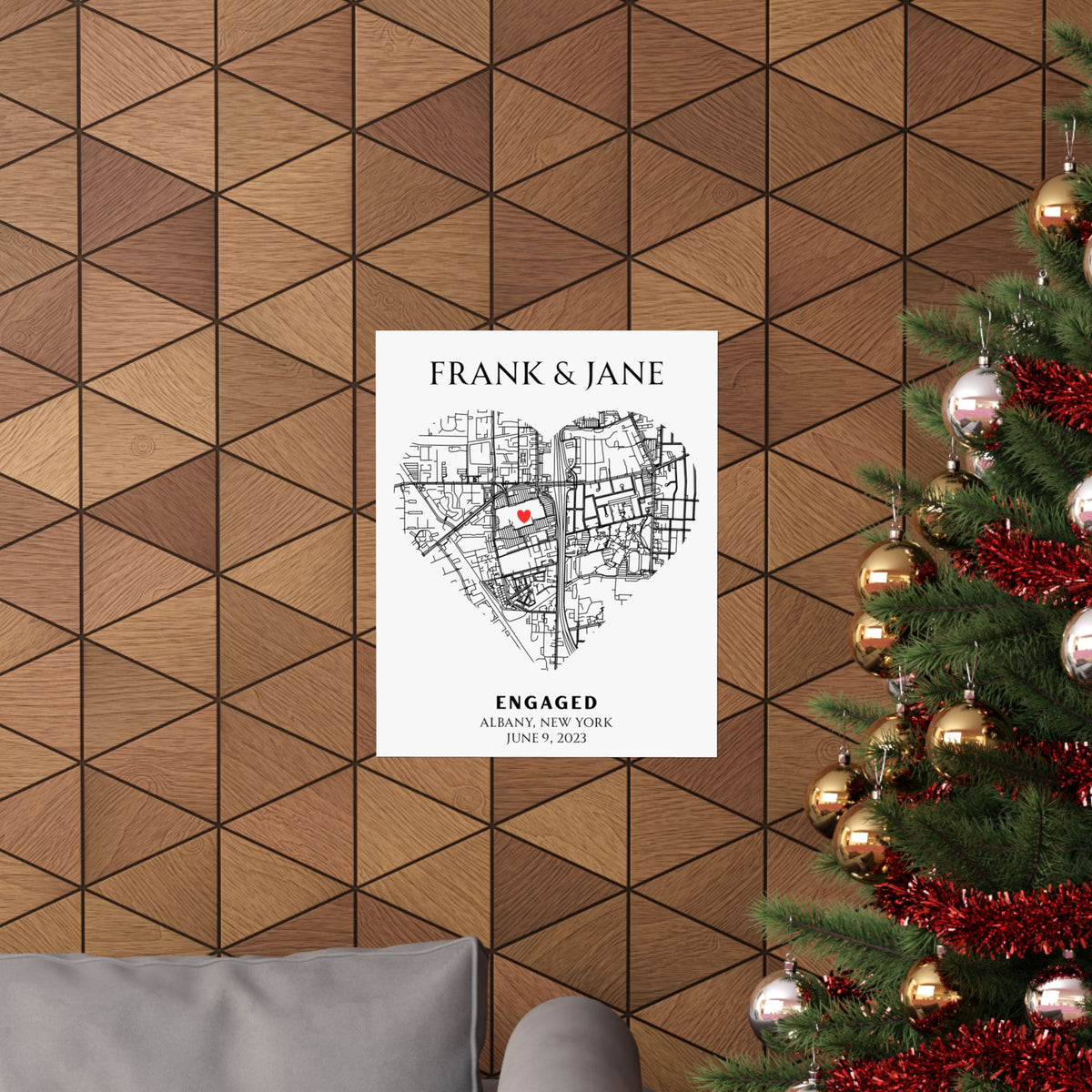 Personalized Engagement Map - Poster Print