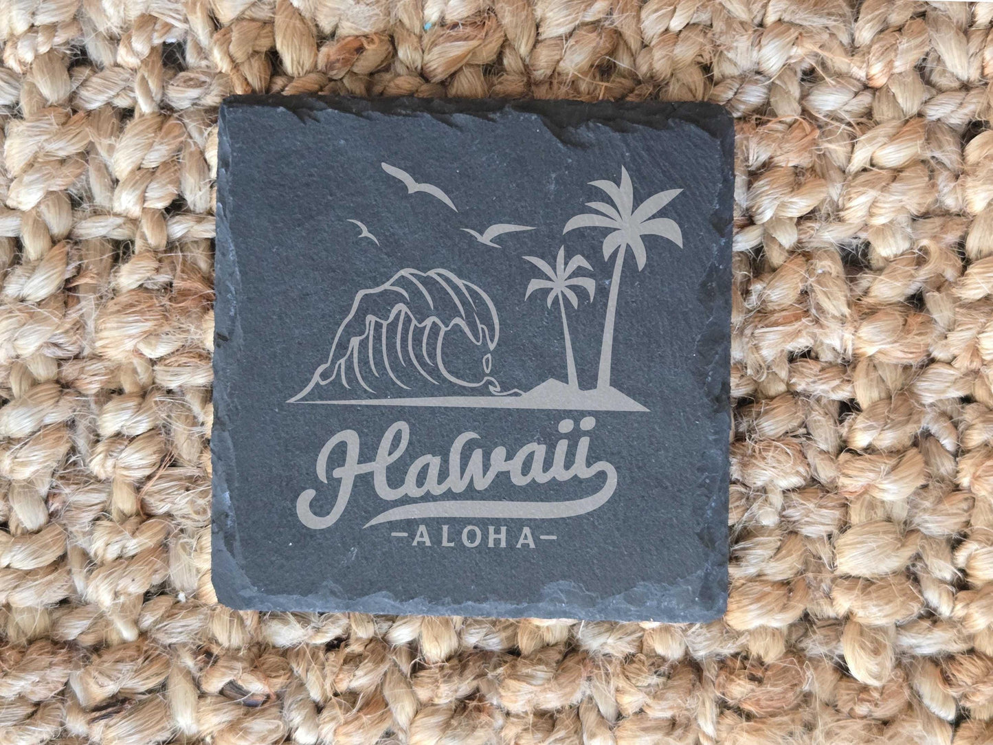 Tropical Hawaii Stone Coasters Set of 4