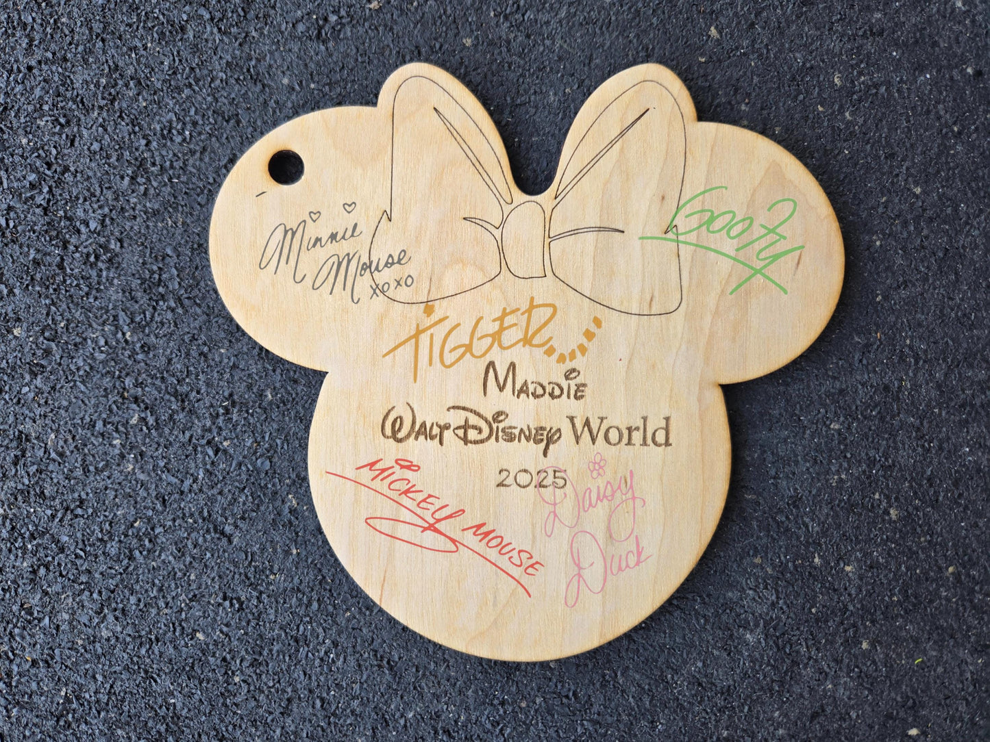 Personalized Disney Parks Autograph Card, Mickey & Minnie Autograph Ornaments