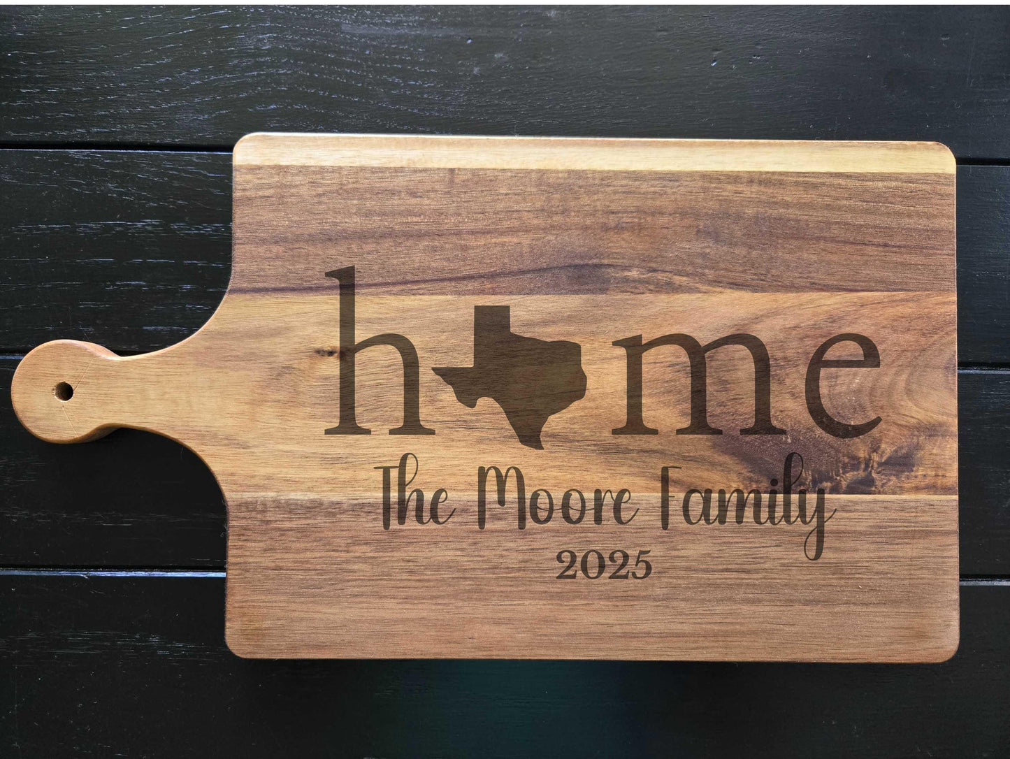 Personalized Texas Housewarming Charcuterie or Cutting Board